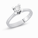 F Renk 0,40 Karat Doğal Pırlanta Tektaş Yüzük - HRD Sertifikalı