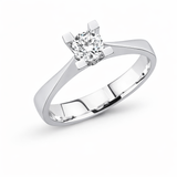 F Renk 0,50 Karat Doğal Pırlanta Tektaş Yüzük - HRD Sertifikalı