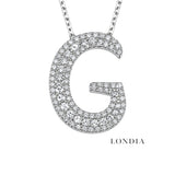 Kişiye Özel G Harfli Royal 0.55 Karat Doğal Pırlanta Kolye