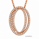 Kişiye Özel O Harfli Royal 0.50 Karat Doğal Pırlanta Kolye