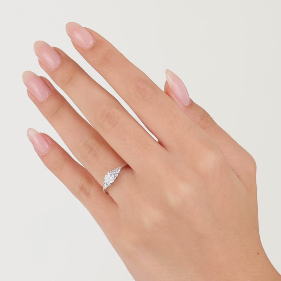 0,70 Karat Doğal Yuvarlak Kesim Pırlantalı Vintage Tasarım “Vela” Yüzük, 14 Ayar Altın