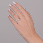 14 Ayar Altın 0,40 Karat Doğal Pırlanta Halo Tasarım Yüzük