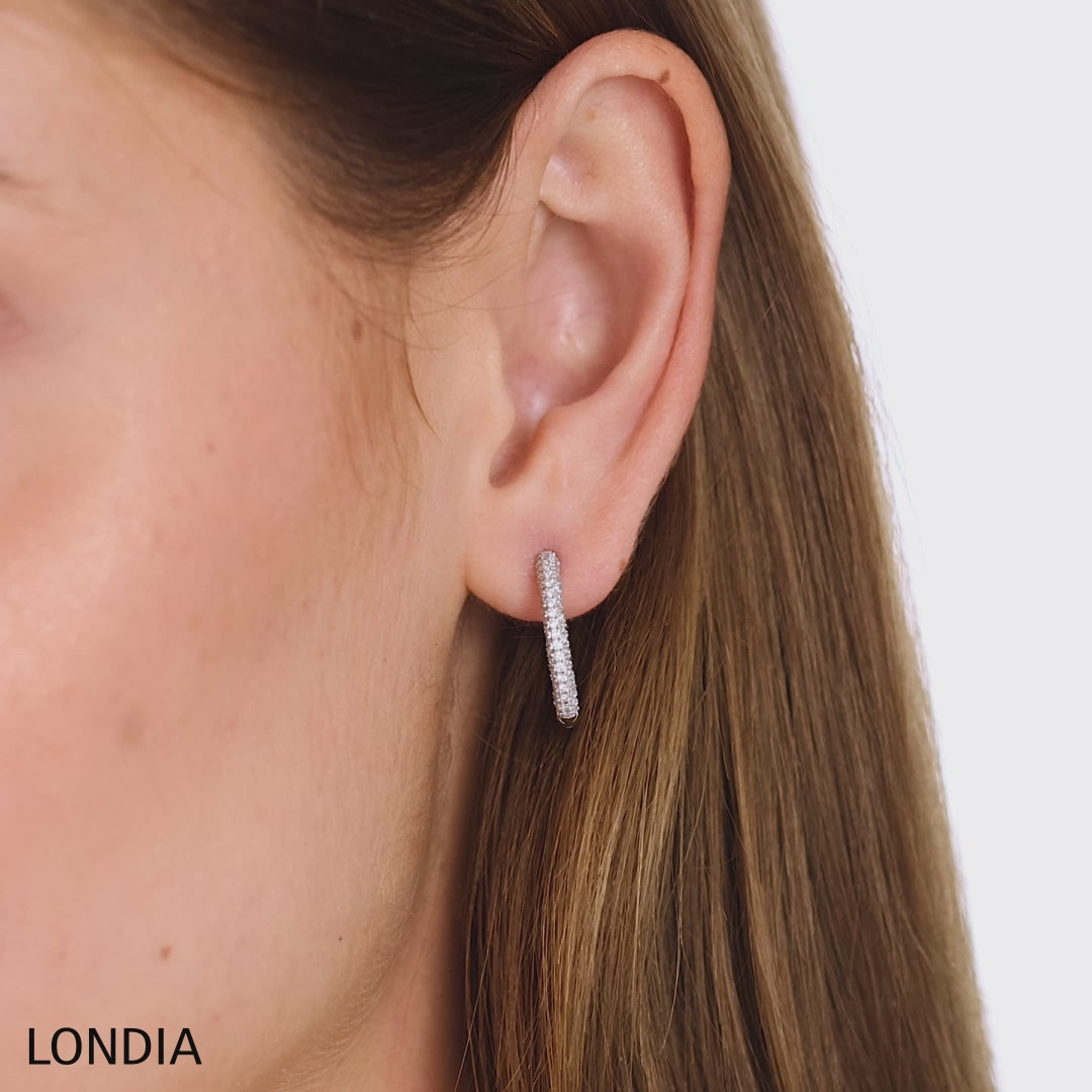 14K Altın 0,45 Ct Pırlanta Halka Küpe