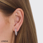 14K Altın 0,25 Ct Pırlanta Halka Küpe