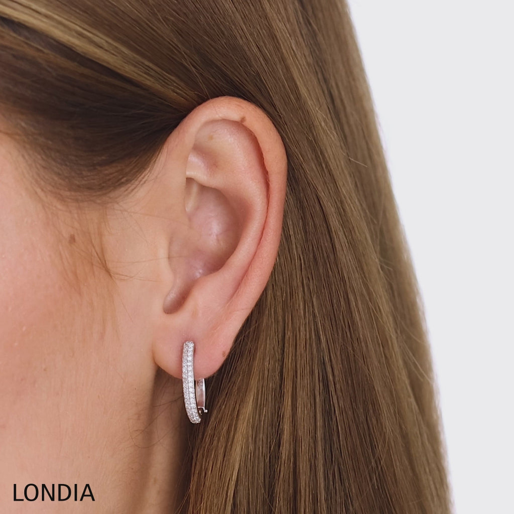 14K Altın 0,25 Ct Pırlanta Halka Küpe