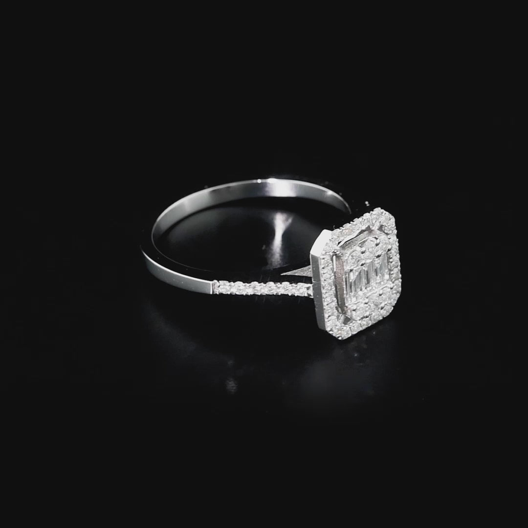 0.30 Karat Dogal Pirlanta Klasik Tasarim Baget Tasli Pirlanta Yuzuk LONDIA_