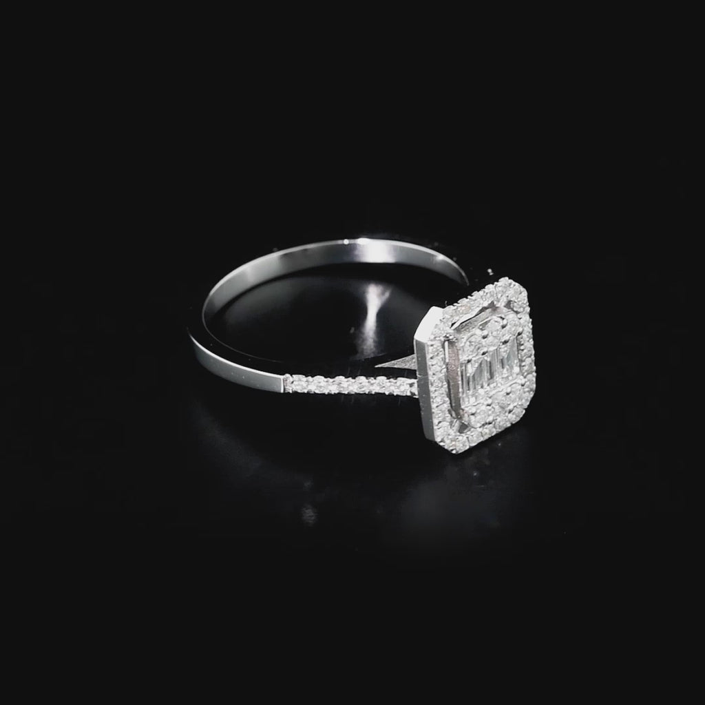 0.30 Karat Dogal Pirlanta Klasik Tasarim Baget Tasli Pirlanta Yuzuk LONDIA_