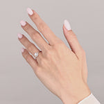 0,55 Karat Doğal Pırlantalı Embrace Halo Tasarım Yüzük, 14 Ayar Altın