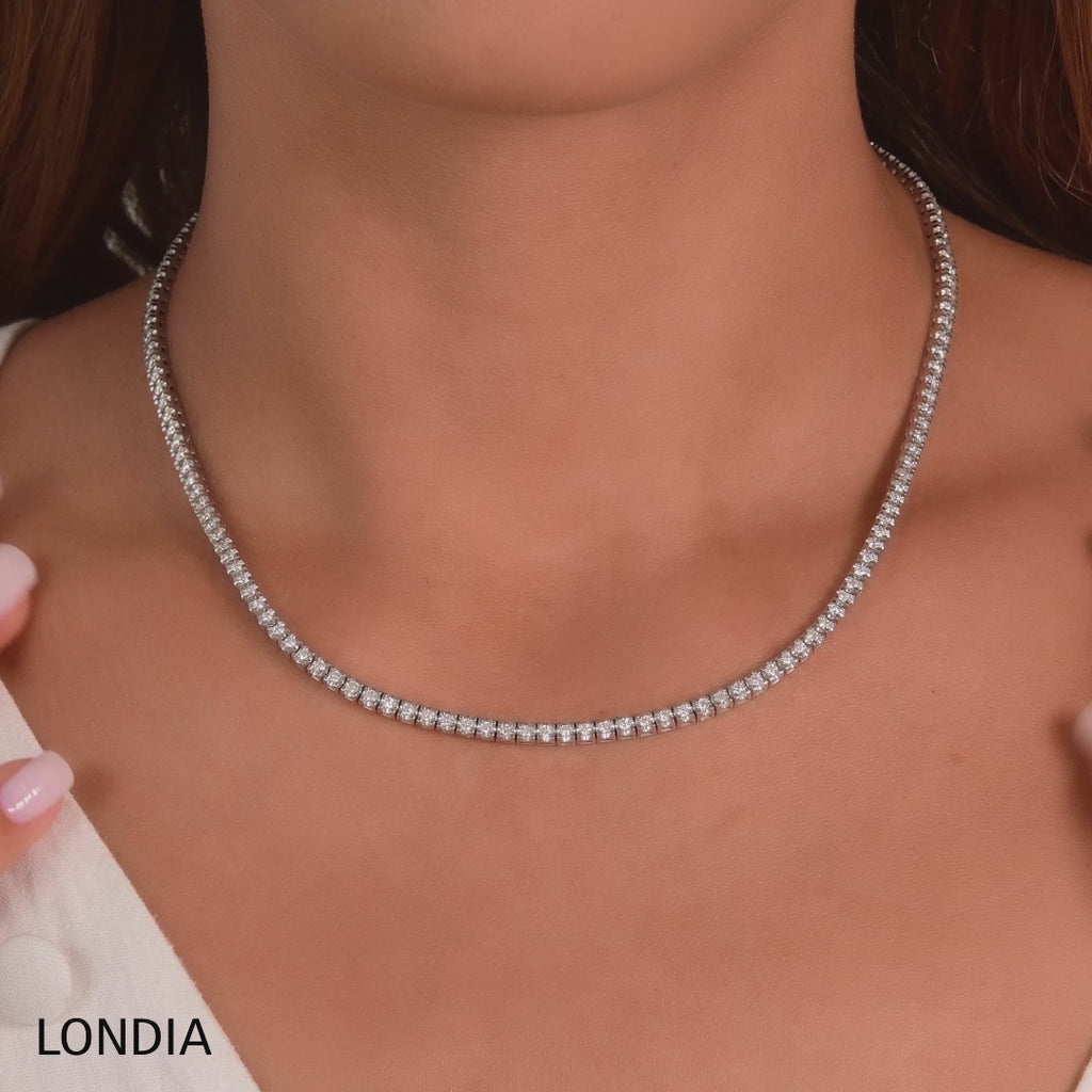 3,00 Karat Pırlantalı Clair Tasarım Tenis Kolye, 14 Ayar Saf Altın