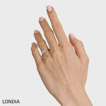 0.40 Ct. Doğal Pırlanta Yan Taşlı Vintage Tasarım Yüzük, 14 Ayar Altın