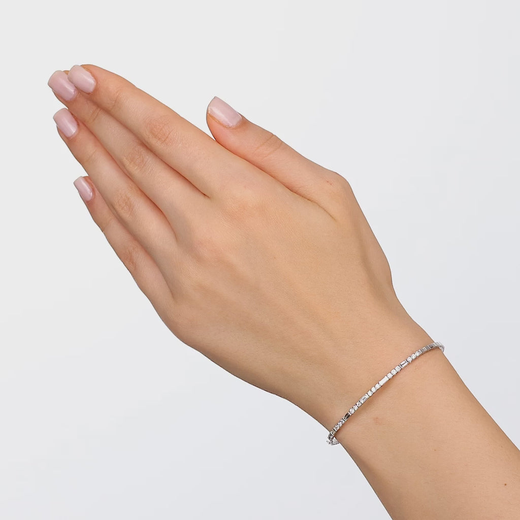 14 Ayar Altın 0,95 Karat Flexible Koleksiyon Pırlanta Bilezik