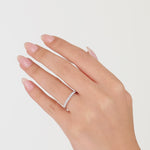 0,40 Karat Pırlanta Eterna Tasarım Yarım Tamtur Yüzük 14 Ayar Altın