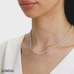 7,00 Karat Pırlantalı Tenis Kolye, 18 Ayar Saf Altın