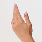 14 Ayar Altın 0,55 Karat Doğal Pırlanta Oval Tektaş “Yan Taşlı” Yüzük