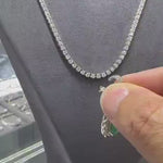 4.70 Karat Doğal Zümrüt ve Pırlanta Tasarım Charm Kolye