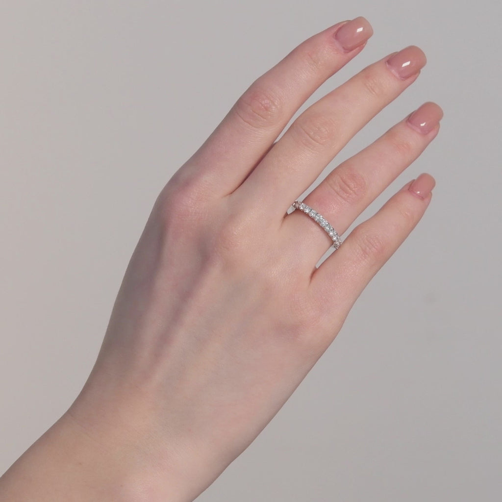 0,30 Karat Pırlanta Yarım Tamtur Yüzük 14 Ayar Altın