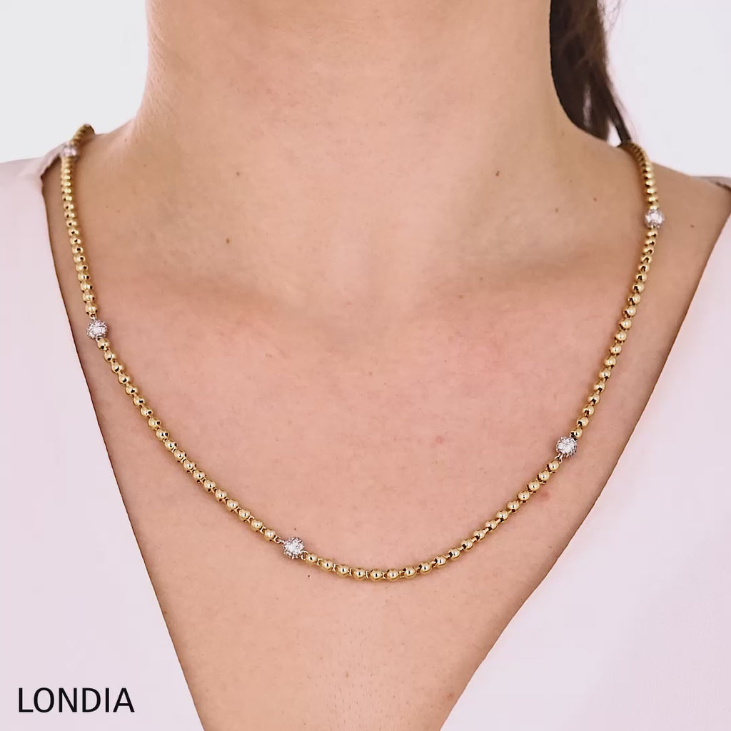 2,15 ct. Pırlanta Eterna Tasarım Kolye 14 Ayar Saf Altın
