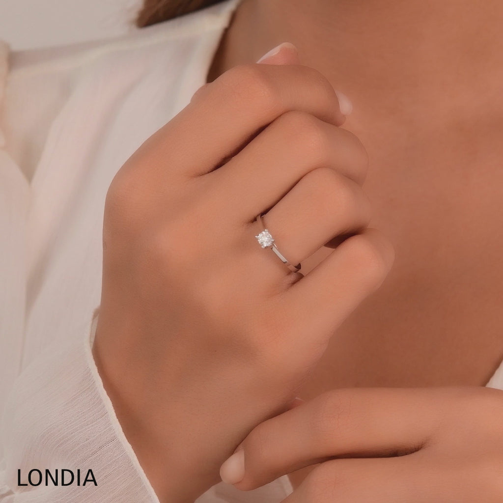 0.20 Ct. Doğal Pırlanta Tektaş ‘Klasik’ Yüzük, 14 Ayar Altın