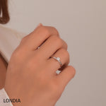 0.30 Ct. Doğal Pırlanta Tektaş ‘Modern’ Yüzük, 14 Ayar Altın