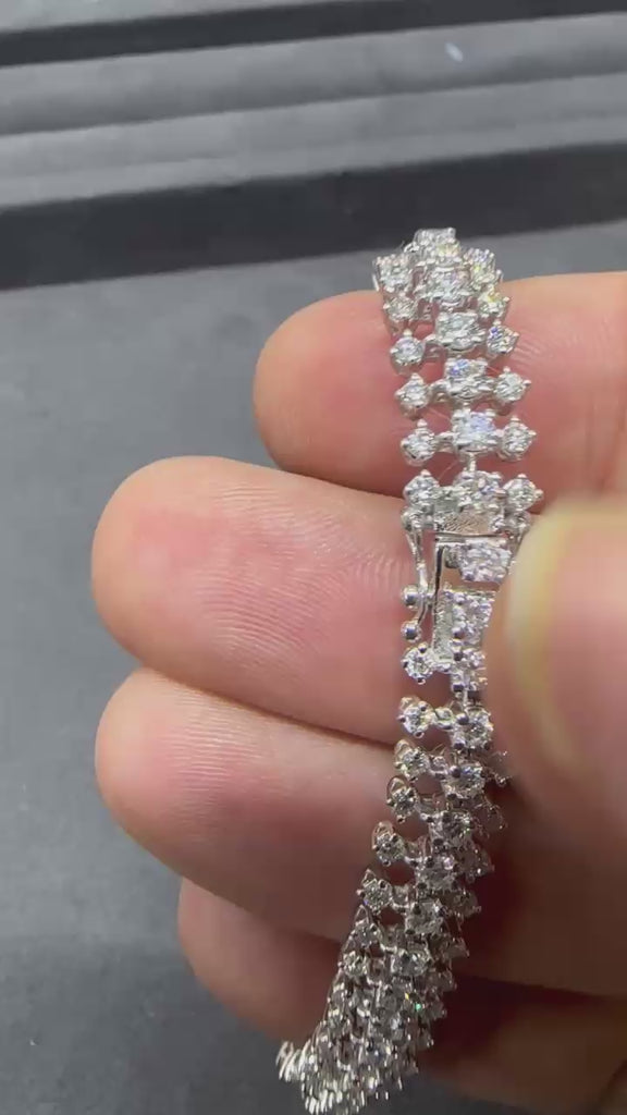 5 Karat Doğal Pırlanta Crush Tasarım Bileklik
