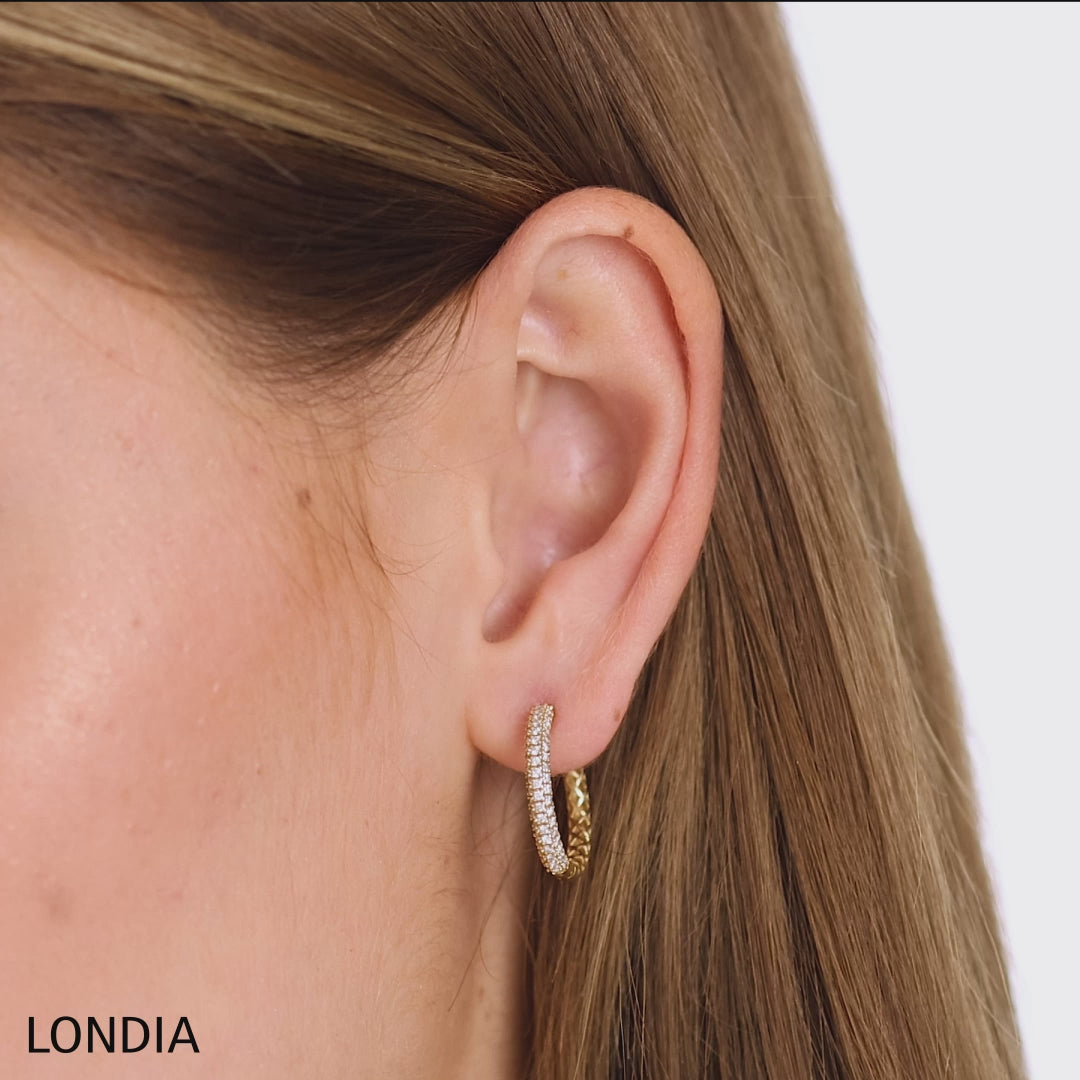 14K Altın 0,50 Ct Pırlanta Halka Küpe